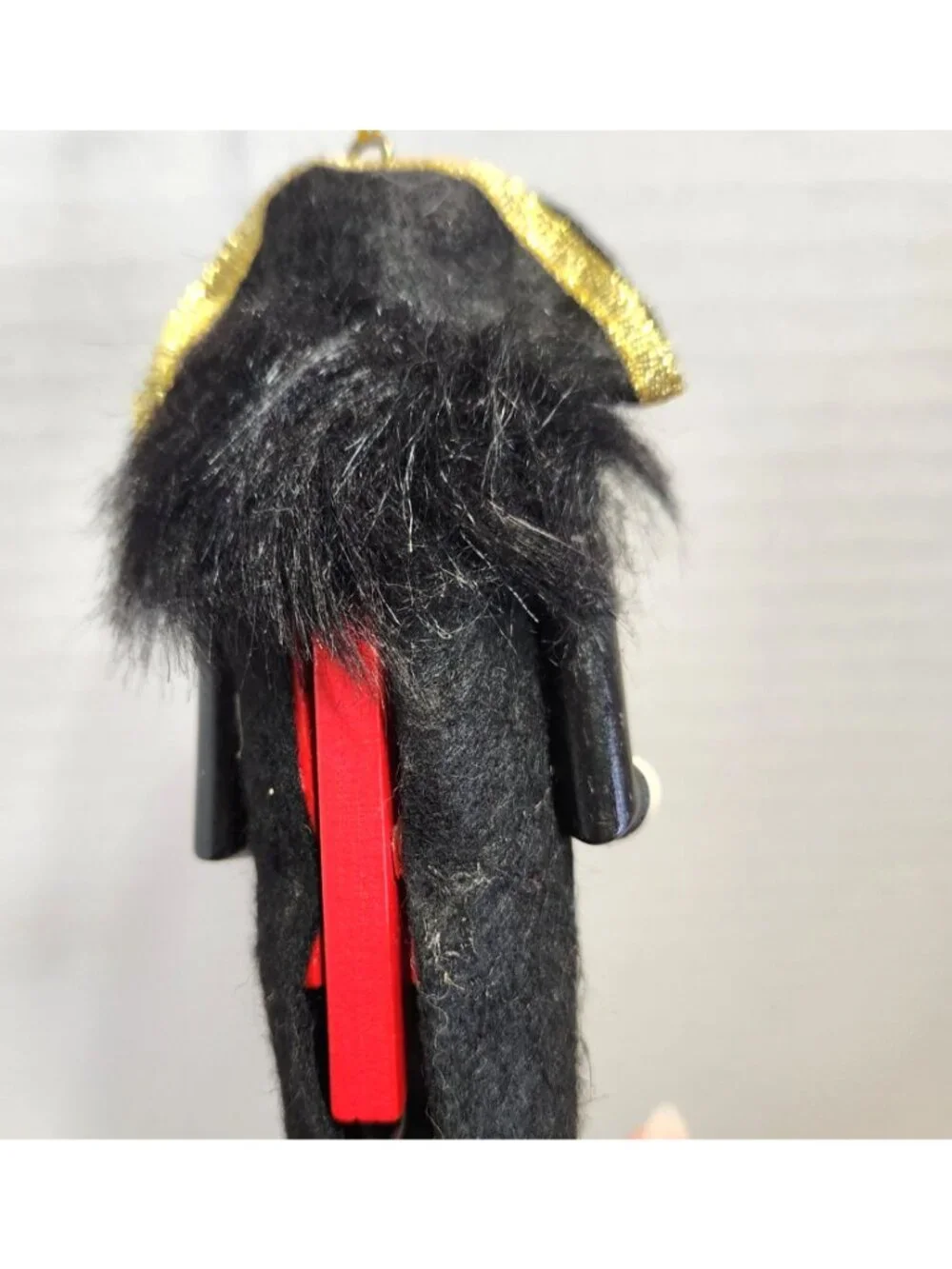 Pirate Nutcracker Christmas Ornament Wooden Black Hat Skull Crossbone Decor READ